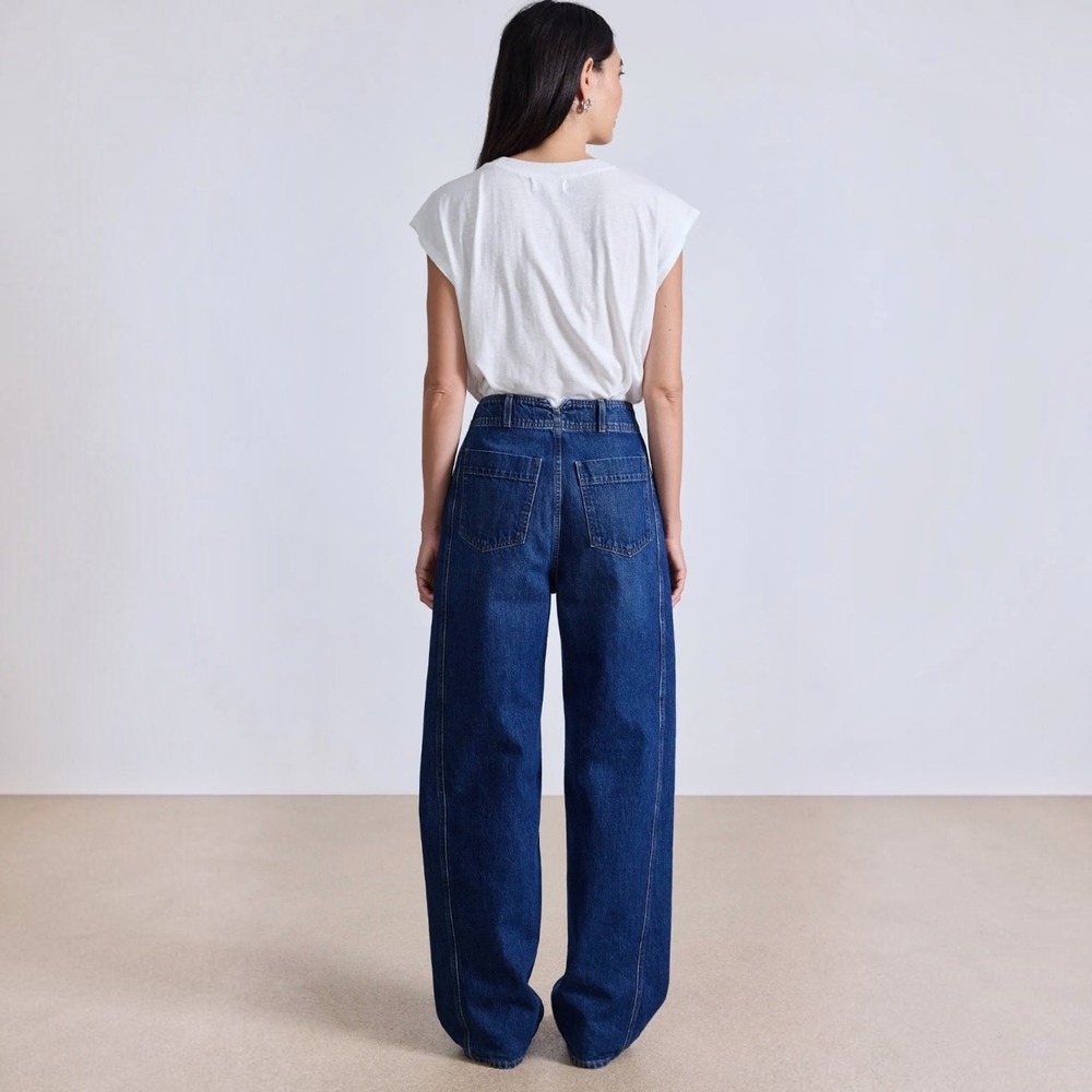 Apiece Apart Meridian 100% Cotton Jean Slouchy High Rise Tulum Wash Size 28‎ NWT - Picture 2 of 13